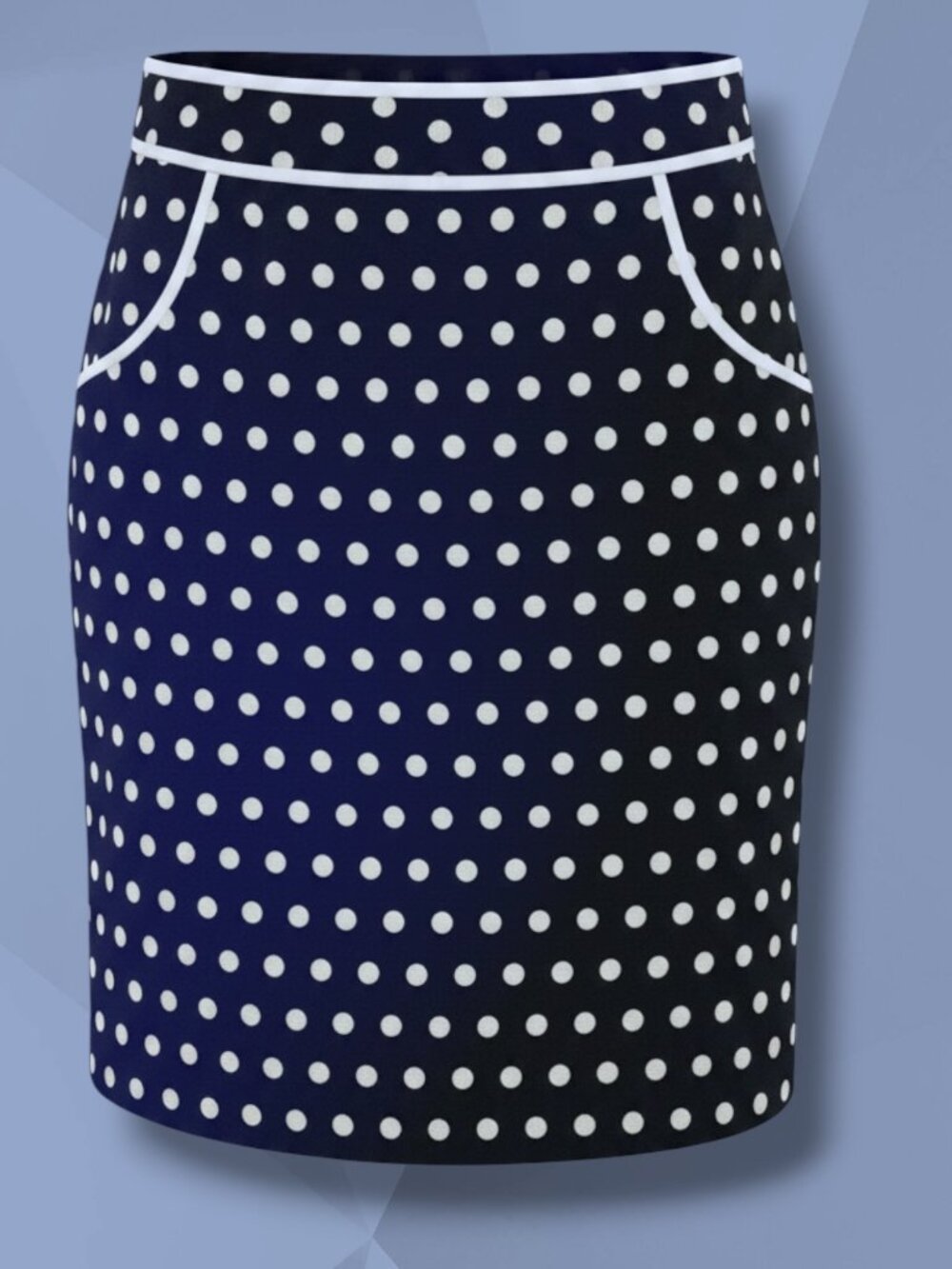 The Limited Navy Polka Dot Stitched Skirt‎ - AS IS 2